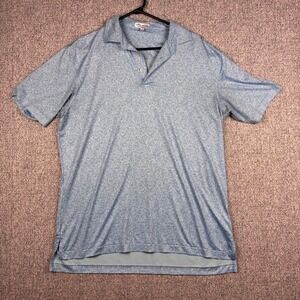 Peter Millar Caddyshack Polo Mens M Blue All Over Print Summer Comfort